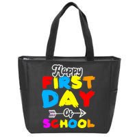 Happy First Day Of School Funny Back To School Zip Tote Bag