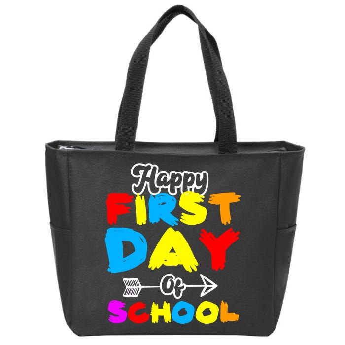 Happy First Day Of School Funny Back To School Zip Tote Bag