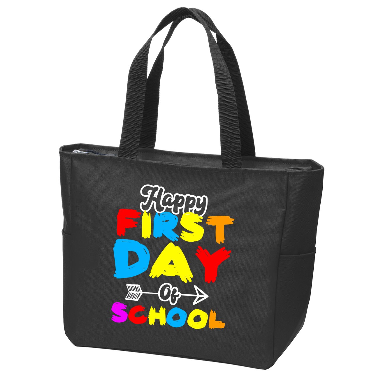 Happy First Day Of School Funny Back To School Zip Tote Bag