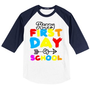 Happy First Day Of School Funny Back To School Baseball Sleeve Shirt