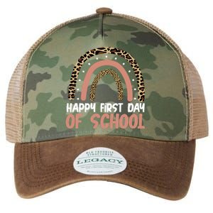 Happy First Day Of School Leopard Rainbow Legacy Tie Dye Trucker Hat