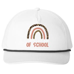 Happy First Day Of School Leopard Rainbow Snapback Five-Panel Rope Hat