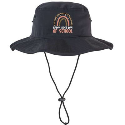 Happy First Day Of School Leopard Rainbow Bucket Hat