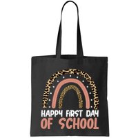 Happy First Day Of School Leopard Rainbow Bag