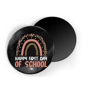 Happy First Day Of School Leopard Rainbow Magnet