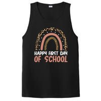 Happy First Day Of School Leopard Rainbow PosiCharge Competitor Tank