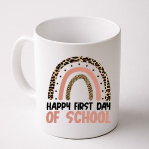 Happy First Day Of School Leopard Rainbow Coffee Mug