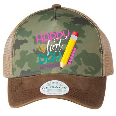Happy First Day Of School Lets Do This Legacy Tie Dye Trucker Hat