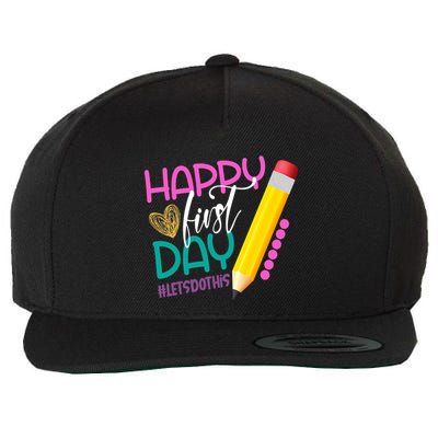 Happy First Day Of School Lets Do This Wool Snapback Cap