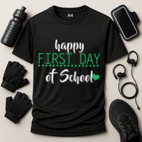 Happy First Day Of School Logo Cooling Performance Crew T-Shirt