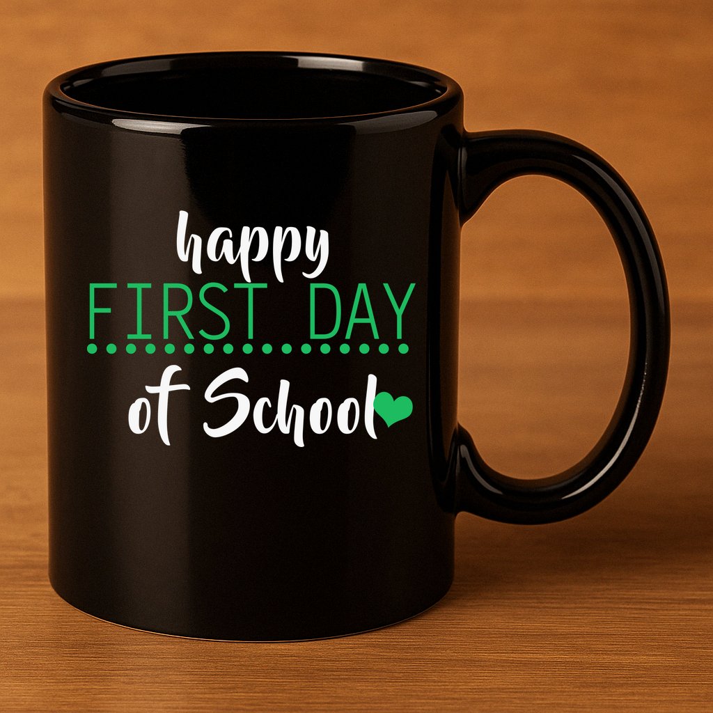Happy First Day Of School Logo 11oz C Handle Ceramic Mug