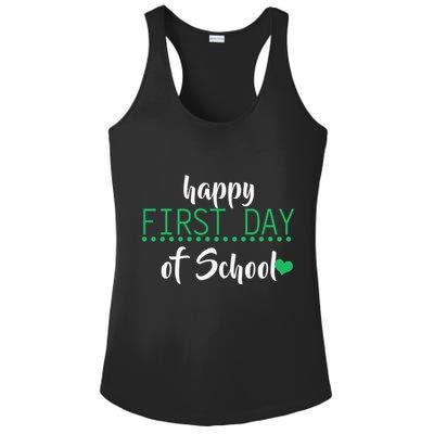 Happy First Day Of School Logo Ladies PosiCharge Competitor Racerback Tank