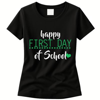 Happy First Day Of School Logo Womens T-Shirt