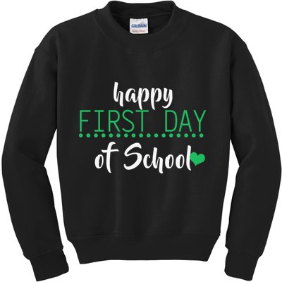 Happy First Day Of School Logo Kids Sweatshirt