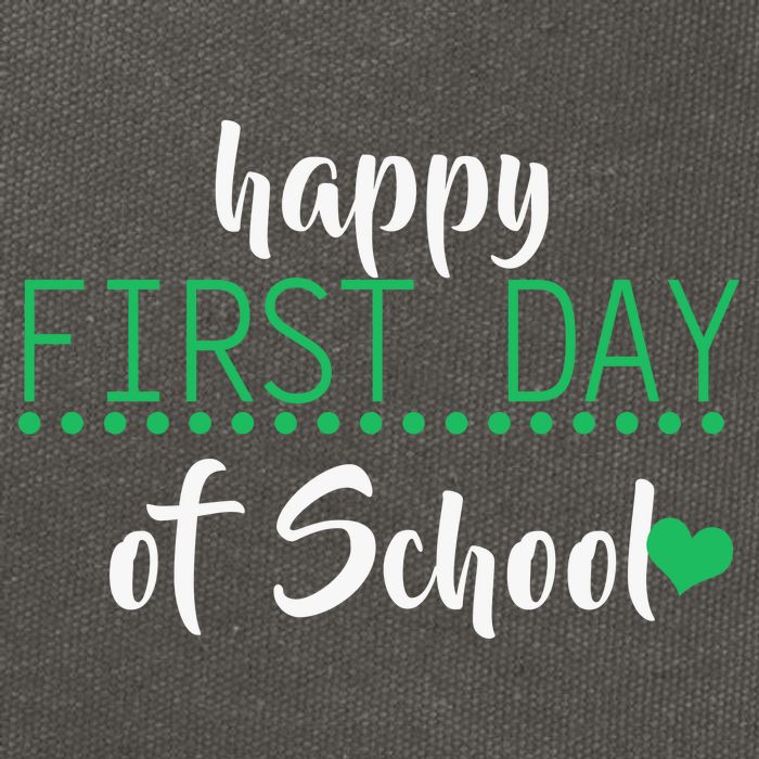 Happy First Day Of School Logo Cotton Canvas Backpack