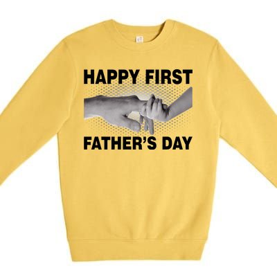 Happy First Father's Day Premium Crewneck Sweatshirt