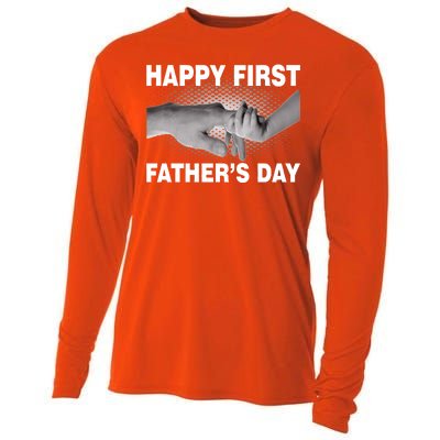 Happy First Father's Day Cooling Performance Long Sleeve Crew