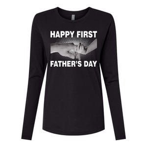 Happy First Father's Day Womens Cotton Relaxed Long Sleeve T-Shirt