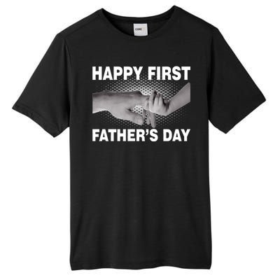 Happy First Father's Day Tall Fusion ChromaSoft Performance T-Shirt