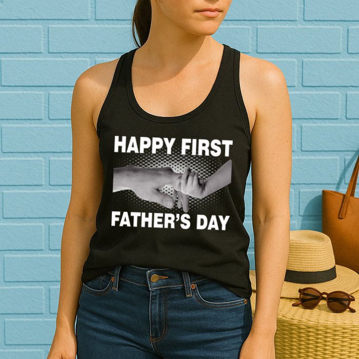 Happy First Father's Day Womens Tank Top