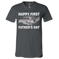 Happy First Father's Day V-Neck T-Shirt