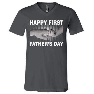 Happy First Father's Day V-Neck T-Shirt