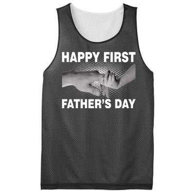 Happy First Father's Day Mesh Reversible Basketball Jersey Tank