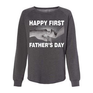 Happy First Father's Day Womens California Wash Sweatshirt