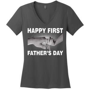 Happy First Father's Day Women's V-Neck T-Shirt