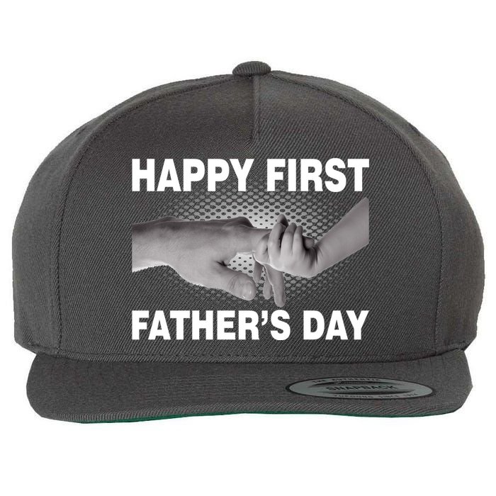 Happy First Father's Day Wool Snapback Cap