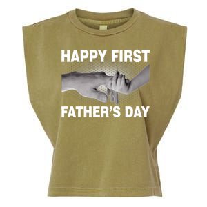 Happy First Father's Day Garment-Dyed Women's Muscle Tee