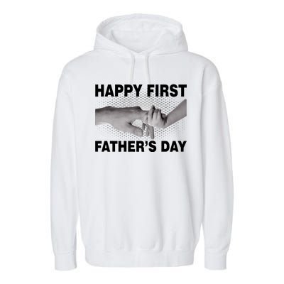 Happy First Father's Day Garment-Dyed Fleece Hoodie