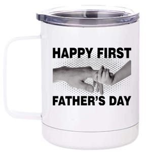 Happy First Father's Day 12 oz Stainless Steel Tumbler Cup