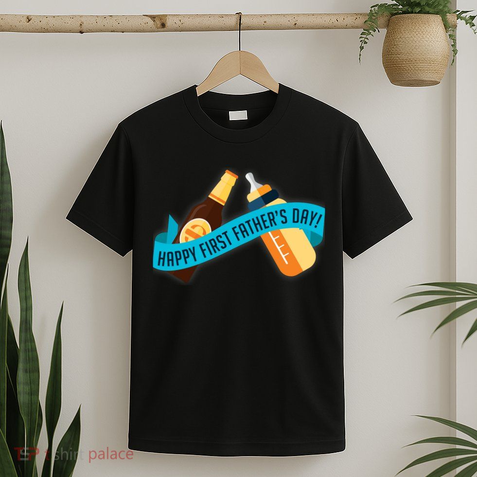 Happy First Father's Day Baby Bottle T-Shirt