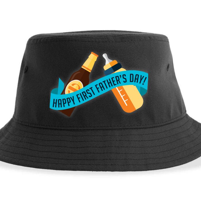 Happy First Father's Day Baby Bottle Sustainable Bucket Hat