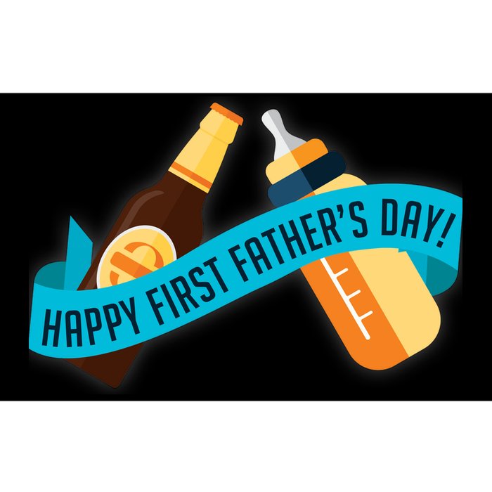 Happy First Father's Day Baby Bottle Bumper Sticker