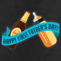 Happy First Father's Day Baby Bottle Adult Drive Performance Visor
