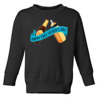 Happy First Father's Day Baby Bottle Toddler Sweatshirt