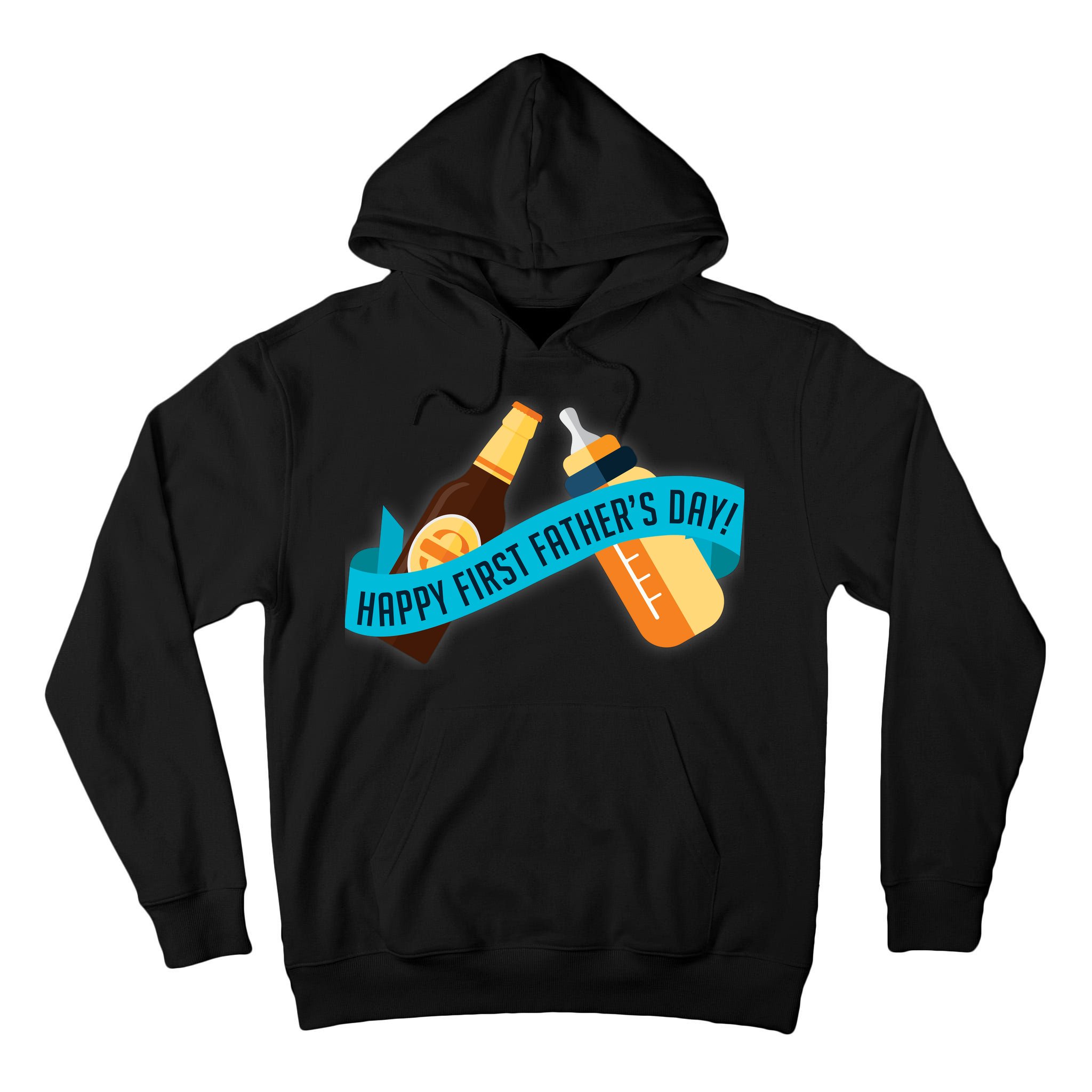 Happy First Father's Day Baby Bottle Tall Hoodie