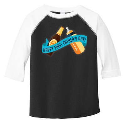 Happy First Father's Day Baby Bottle Toddler Fine Jersey T-Shirt