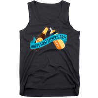 Happy First Father's Day Baby Bottle Tank Top