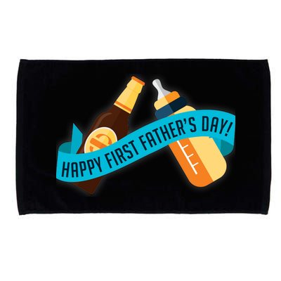 Happy First Father's Day Baby Bottle Microfiber Hand Towel