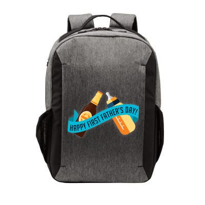 Happy First Father's Day Baby Bottle Vector Backpack