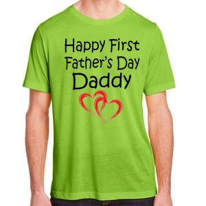 Happy First Father's Day Daddy Adult ChromaSoft Performance T-Shirt