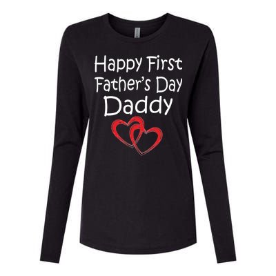 Happy First Father's Day Daddy Womens Cotton Relaxed Long Sleeve T-Shirt