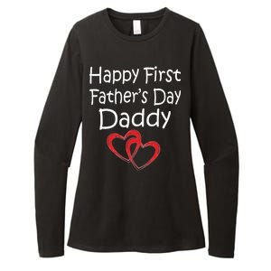 Happy First Father's Day Daddy Womens CVC Long Sleeve Shirt