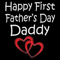 Happy First Father's Day Daddy Women's V-Neck T-Shirt