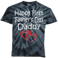 Happy First Father's Day Daddy Kids Tie-Dye T-Shirt