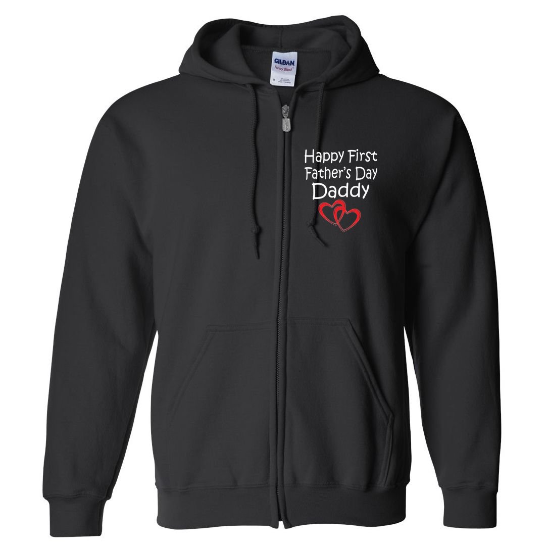 Happy First Father's Day Daddy Full Zip Hoodie