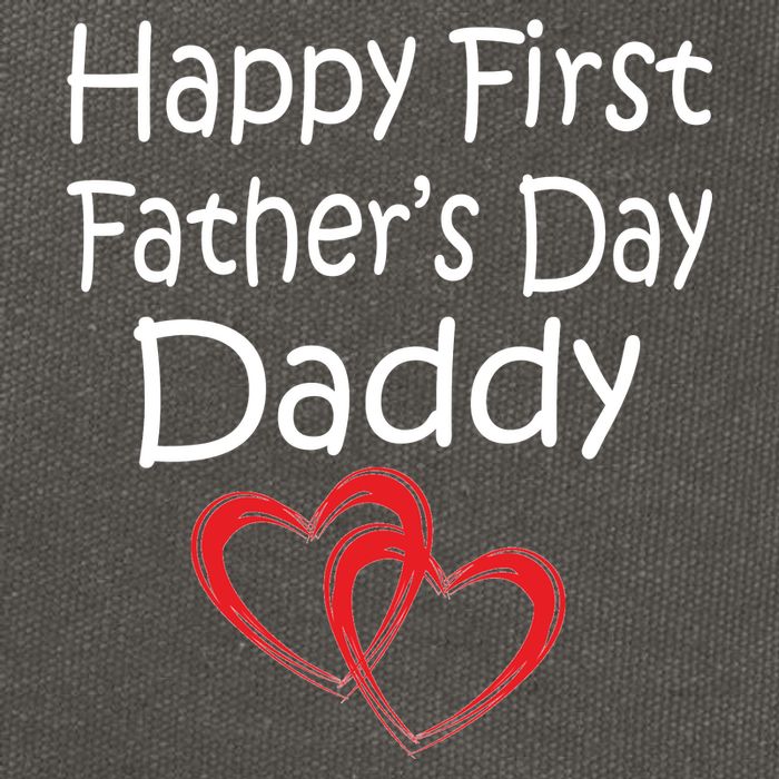 Happy First Father's Day Daddy Cotton Canvas Backpack